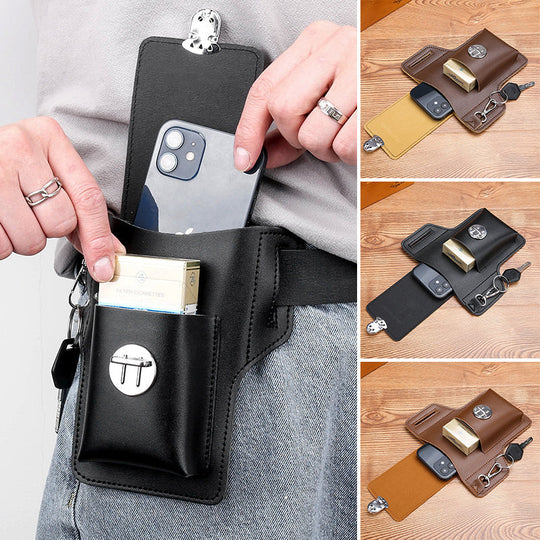 Phone case with cardholder for men's belt