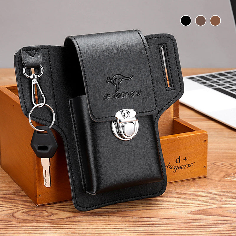 Phone case with cardholder for men's belt