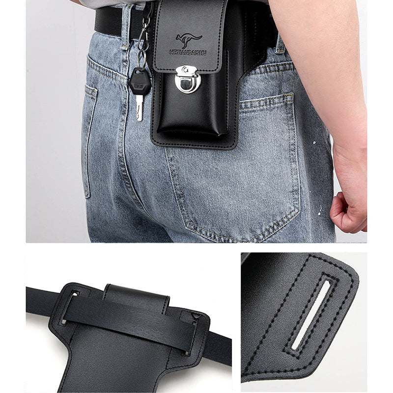 Phone case with cardholder for men's belt