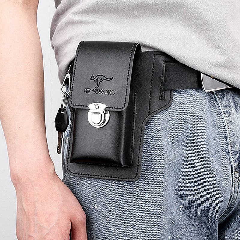 Phone case with cardholder for men's belt