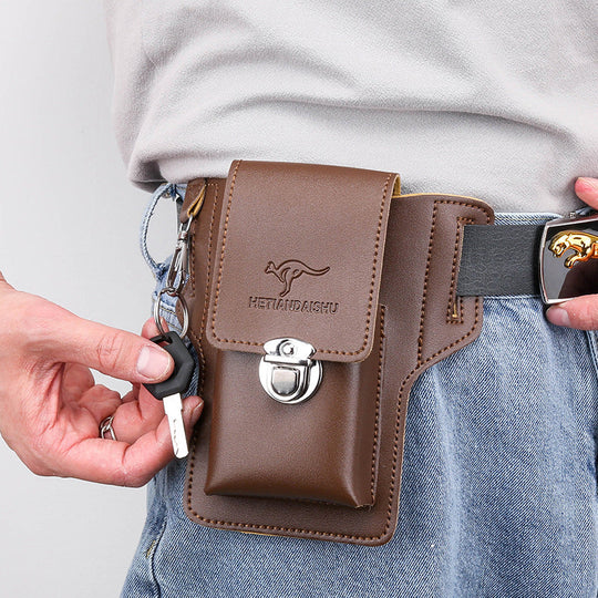 Phone case with cardholder for men's belt