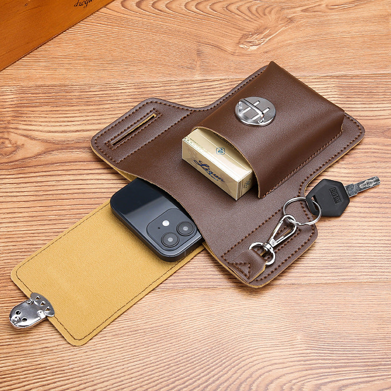 Phone case with cardholder for men's belt