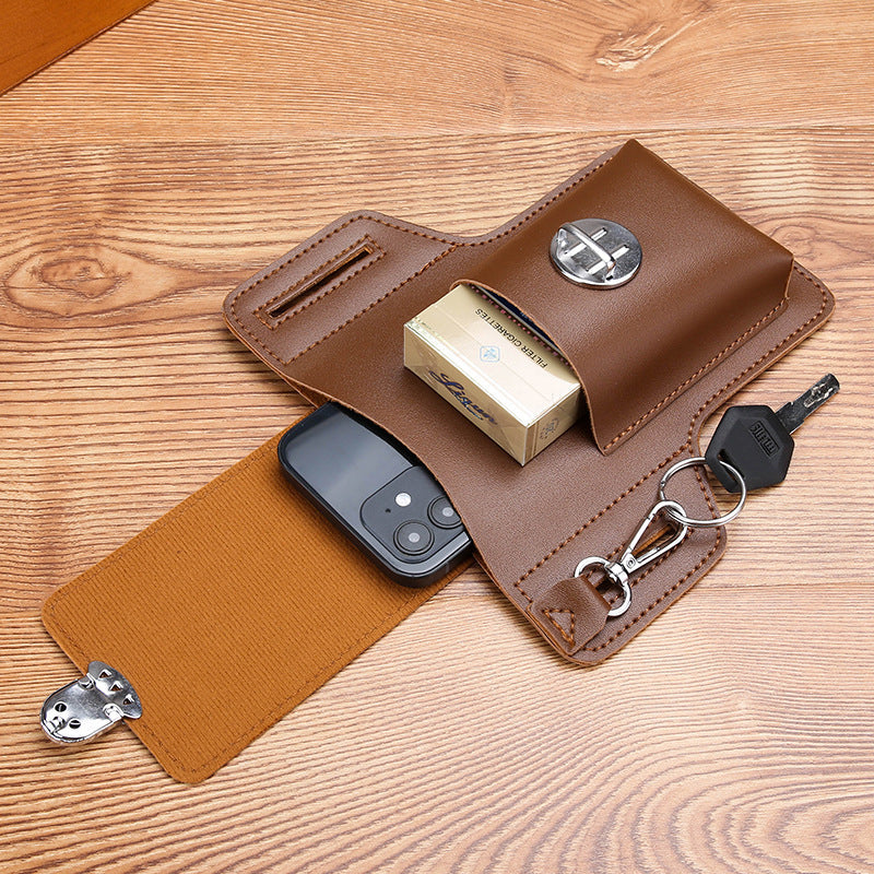 Phone case with cardholder for men's belt