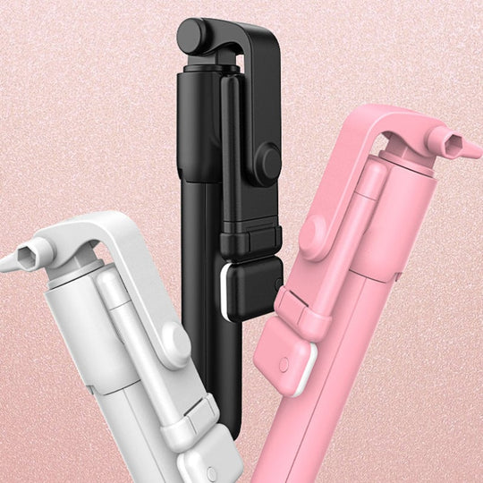 Bluetooth selfie stick with 6-in-1 cable