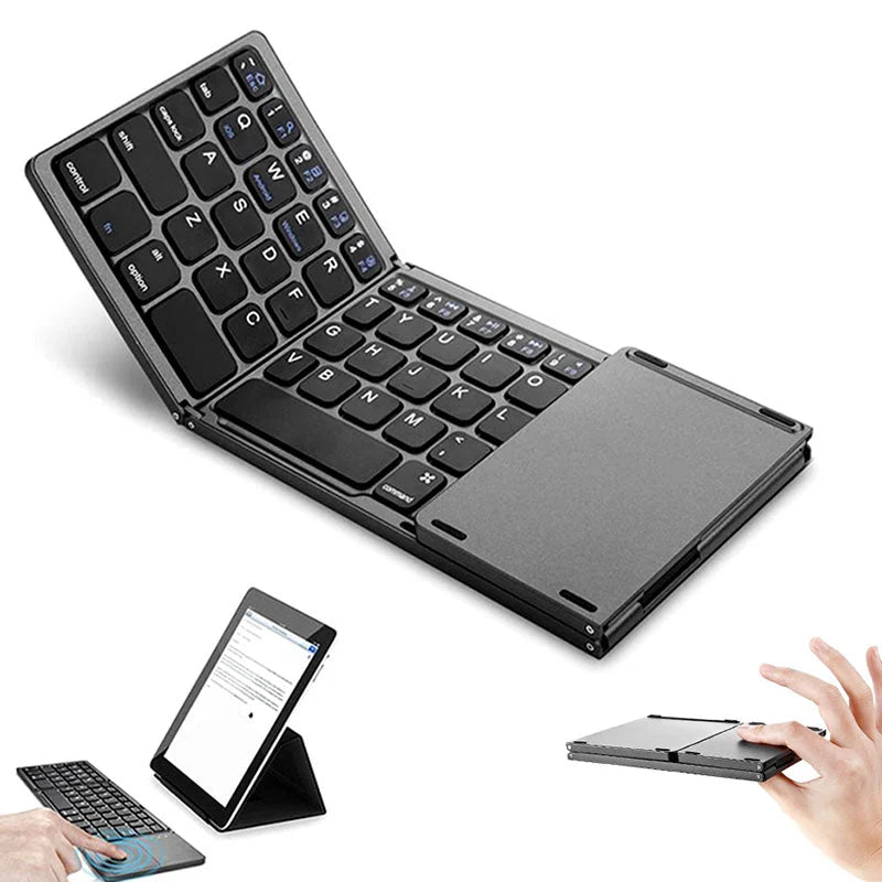 iTas | Foldable Bluetooth Keyboard with Integrated Touchpad - Stylish and Practical for Travel