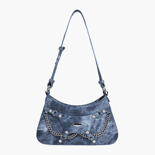 Blair denim shoulder bag