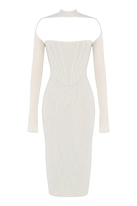 Eva | Midi Corset Dress in Knit - Modern with a Touch of Elegance