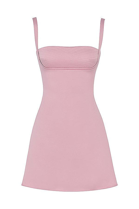 Eva | Mini Dress Quartz Pink - Radiant & Refined