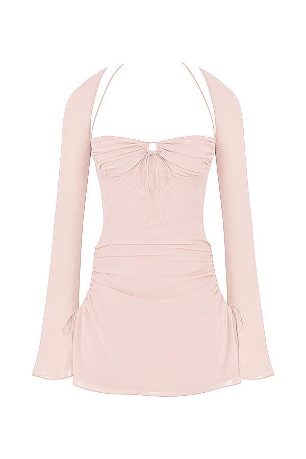 Sienna | Mini Halter Chiffon Dress - Fluid & Feminine