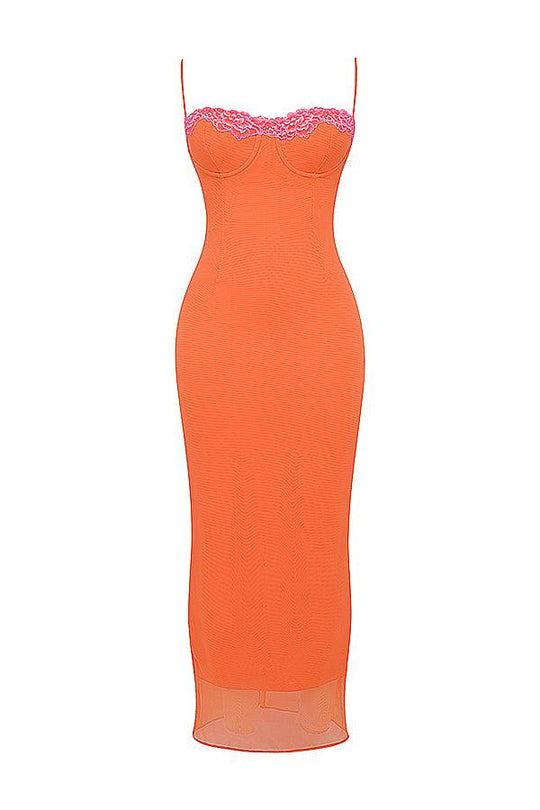 Isabella | Maxi Dress - Daring in Bright Orange