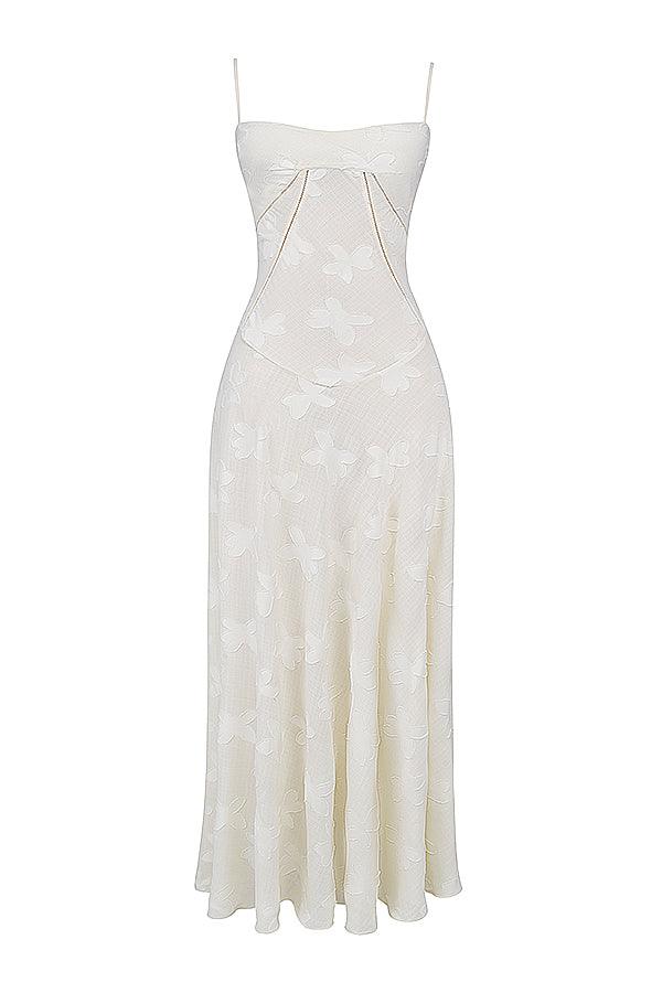 Séréna | Vintage Cream Maxi Dress - Elegant and Timeless