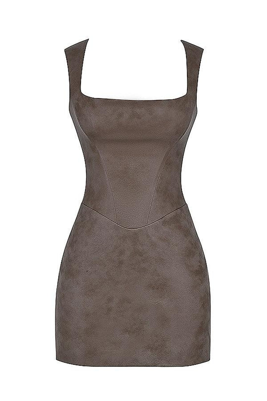 Mia | Mini Corset Dress Moka - Elegant & Sophisticated