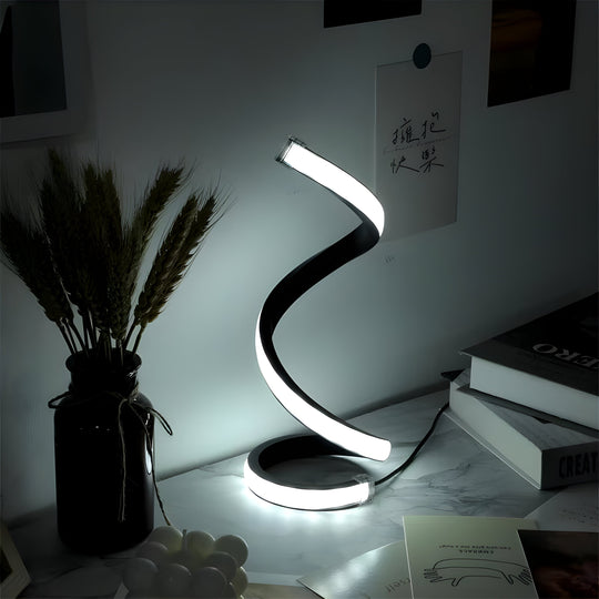 SpiralGlow | LED Table Lamp - Adjustable Brightness with USB Switch for Modern Decor