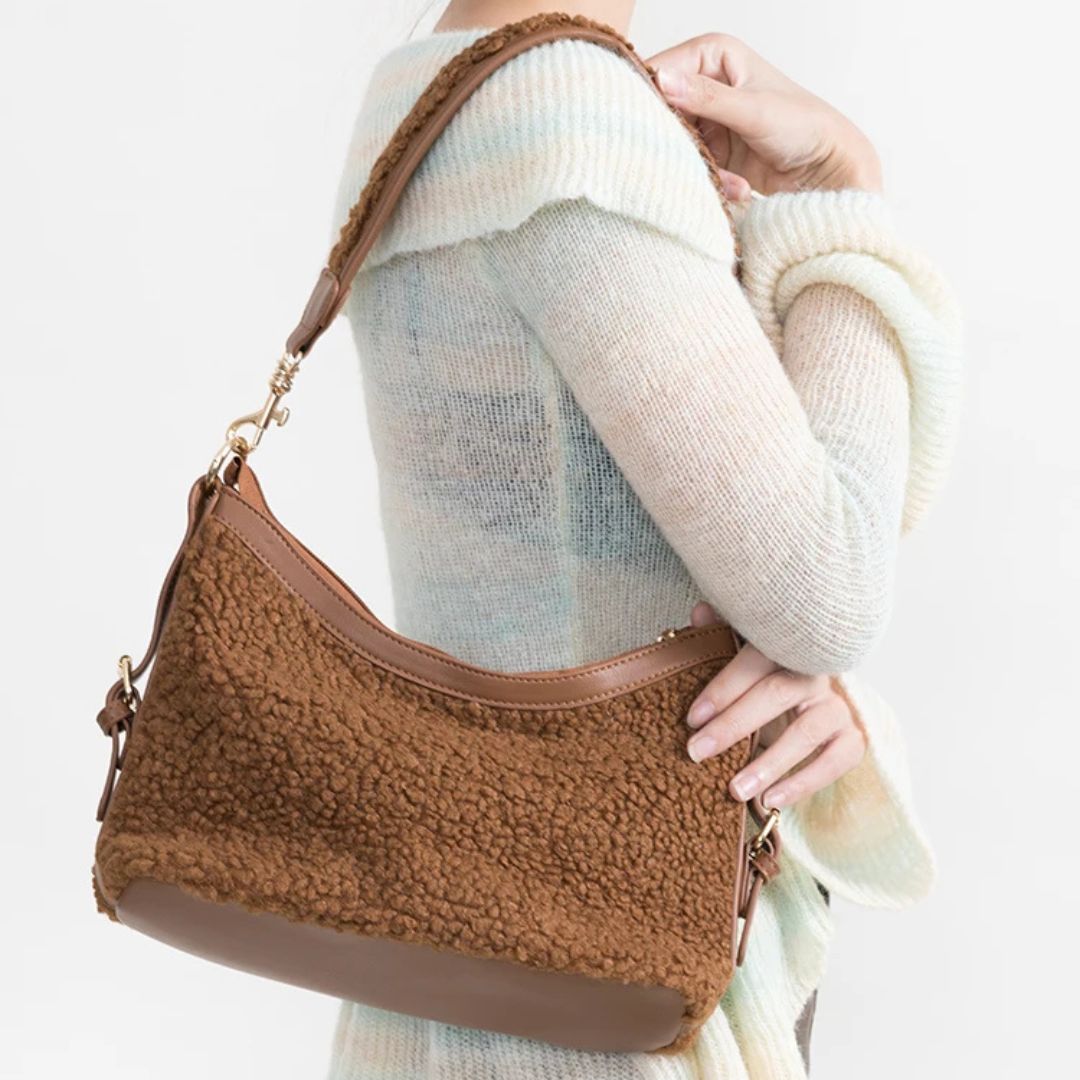 Kate shoulder bag in faux fur