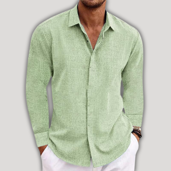 Gérard | Elegant long-sleeve linen shirt