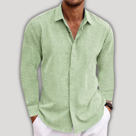 Gérard | Elegant long-sleeve linen shirt