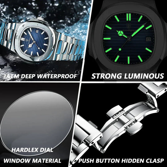 Lugan™ | Stainless Steel Watch - Robust Elegance for Timekeeping