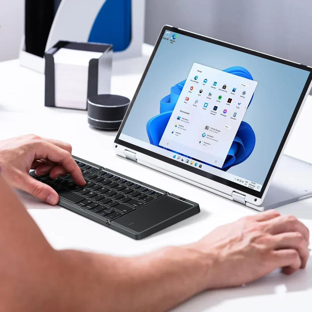 iTas | Foldable Bluetooth Keyboard with Integrated Touchpad - Stylish and Practical for Travel