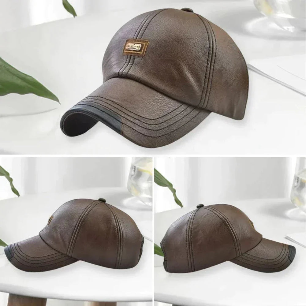 LeatherCap - Leather Cap for Men (Buy 1 Get 1 Free)