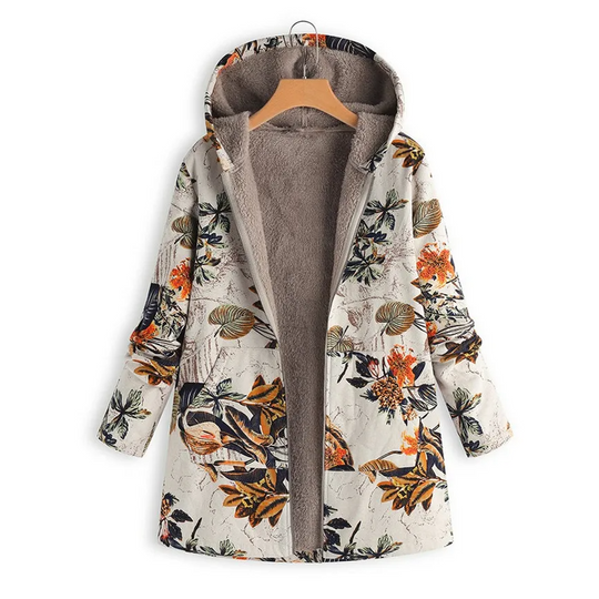 Adelia™ | Floral Print Winter Coat