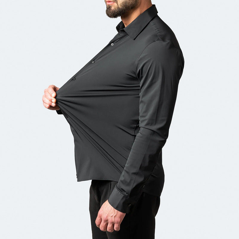 Austin™ | Men's Shirt - Elegance with Long Sleeves and No Elastic Knitting