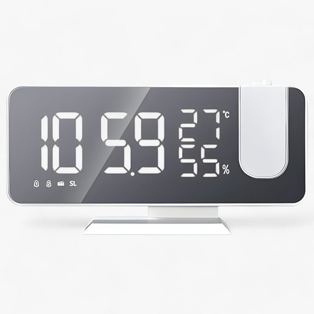 Aton | Smart Alarm Clock - FM Radio & LED Display with 180° Time Projection