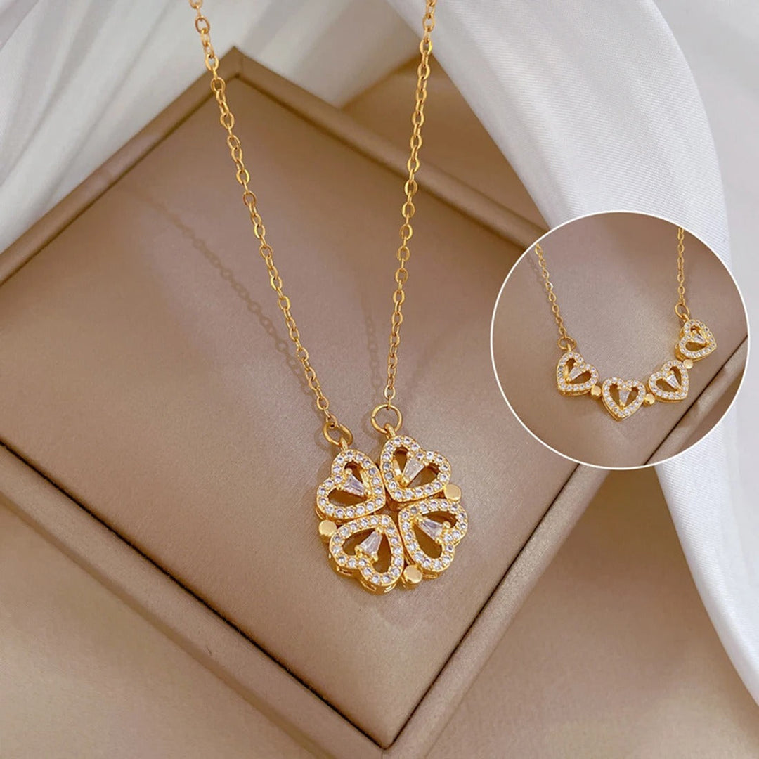 LuckyLove | Pendant - With a four-leaf clover for luck