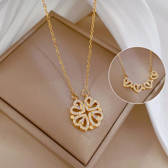 LuckyLove | Pendant - With a four-leaf clover for luck