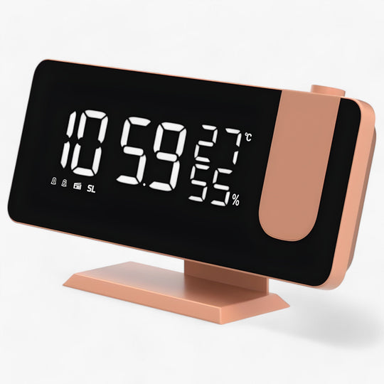 Aton | Smart Alarm Clock - FM Radio & LED Display with 180° Time Projection