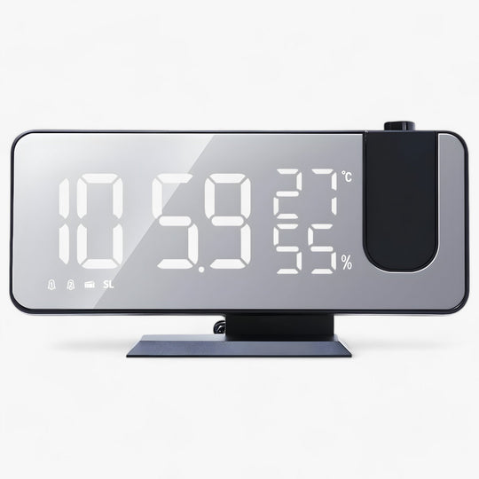 Aton | Smart Alarm Clock - FM Radio & LED Display with 180° Time Projection