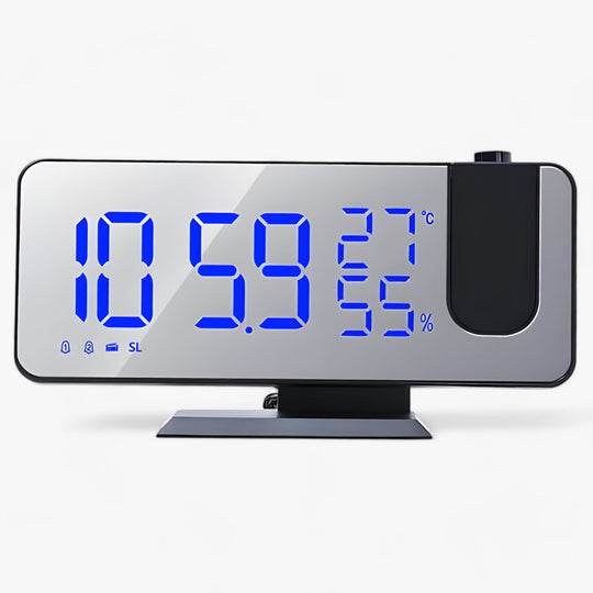 Aton | Smart Alarm Clock - FM Radio & LED Display with 180° Time Projection