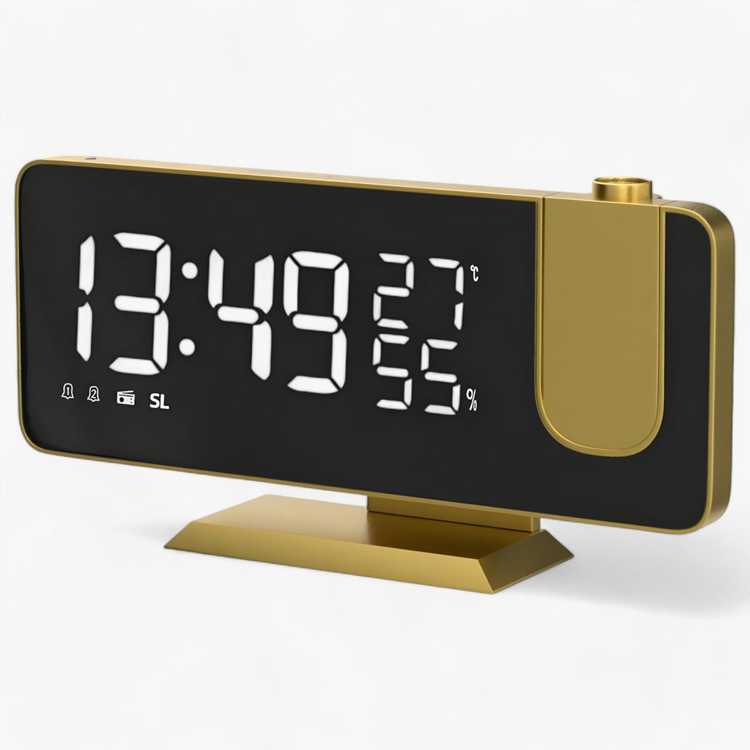 Aton | Smart Alarm Clock - FM Radio & LED Display with 180° Time Projection