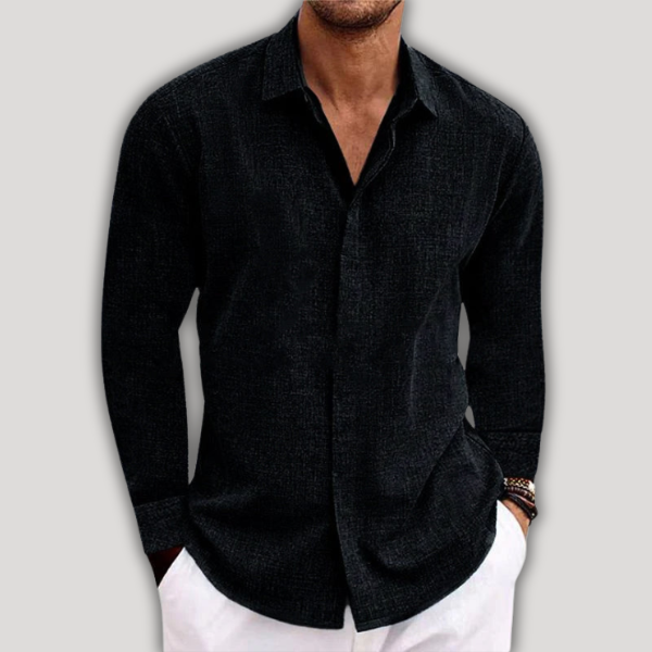 Gérard | Elegant long-sleeve linen shirt