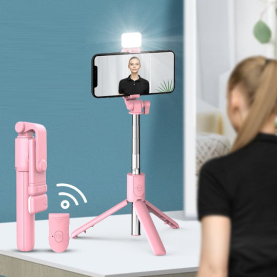 Bluetooth selfie stick with 6-in-1 cable