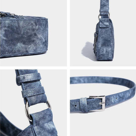 Blair denim shoulder bag