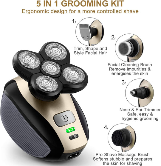 SkullShaver™ Pro | 5-in-1 Multifunction Shaving Set - Take Care of Yourself with Ease.