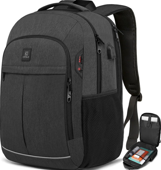 Laptop Backpack | Large TSA-Approved Travel Backpack - Convenient USB Port for On-the-Go Charging