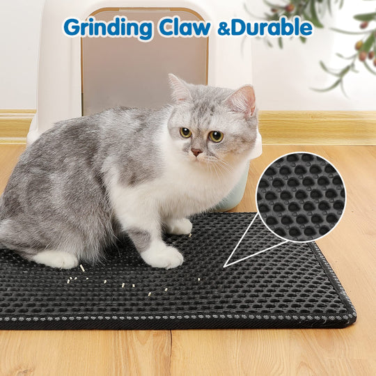 LitterBox™️ | Double Layer Litter Mat for Cats - Keep Your Floors Clean