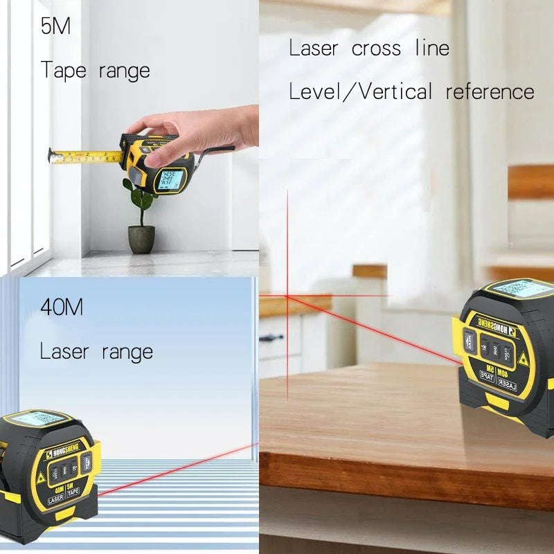 Eike™ | 3-in-1 Infrared Laser Measuring Tape - Precision and Versatility