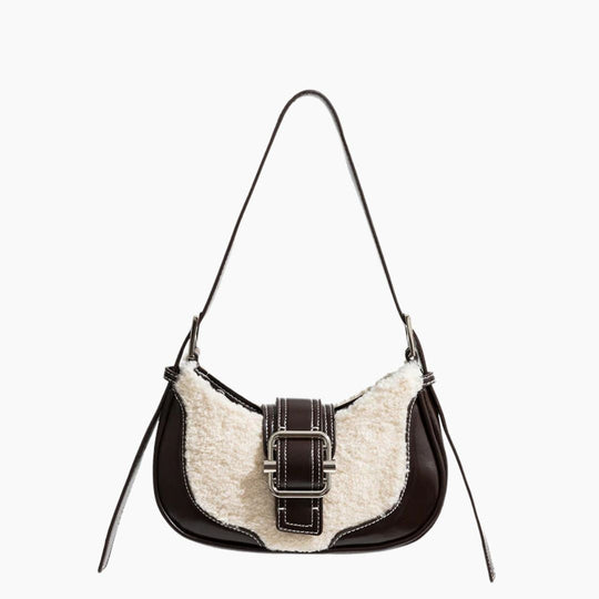 Amber faux fur shoulder bag