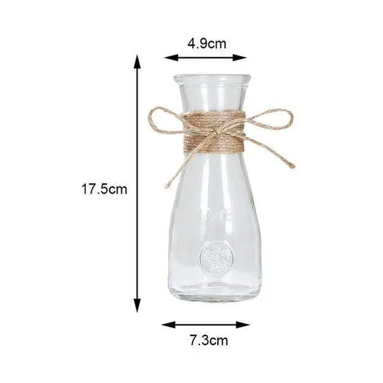 Elegant and minimalist high-quality clear glass vase - ideal for flowers and hydroponic plants, perfect as stylish table decor!