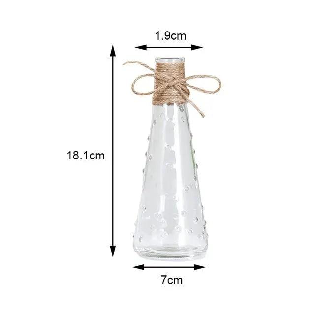 Elegant and minimalist high-quality clear glass vase - ideal for flowers and hydroponic plants, perfect as stylish table decor!