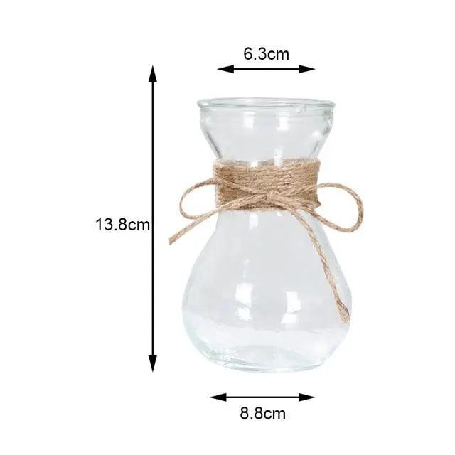 Elegant and minimalist high-quality clear glass vase - ideal for flowers and hydroponic plants, perfect as stylish table decor!