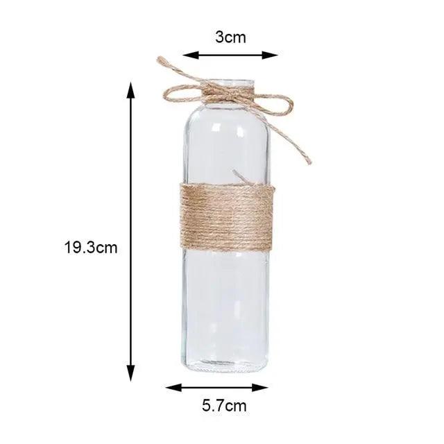 Elegant and minimalist high-quality clear glass vase - ideal for flowers and hydroponic plants, perfect as stylish table decor!