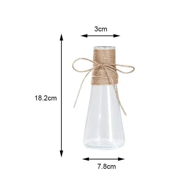 Elegant and minimalist high-quality clear glass vase - ideal for flowers and hydroponic plants, perfect as stylish table decor!