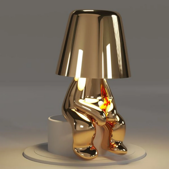 RayDude | Golden Man Lamp - Sparkle and Style