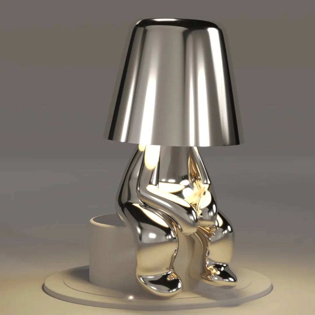 RayDude | Golden Man Lamp - Sparkle and Style