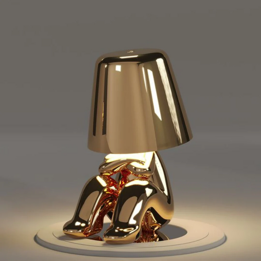 RayDude | Golden Man Lamp - Sparkle and Style