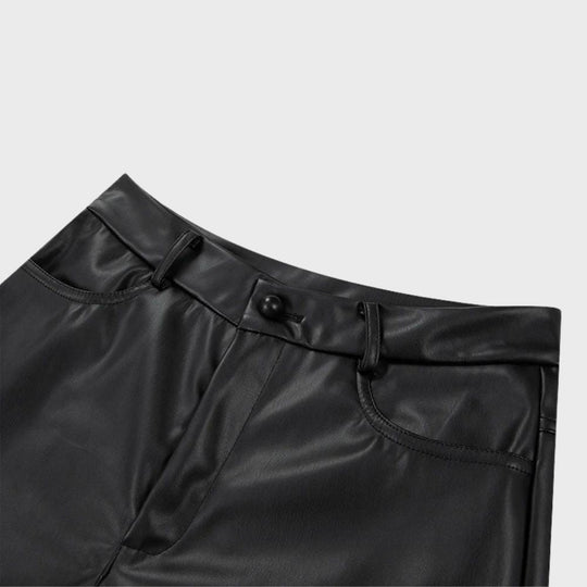 FEMKE | Leather Pants - Straight Cut and Stylish