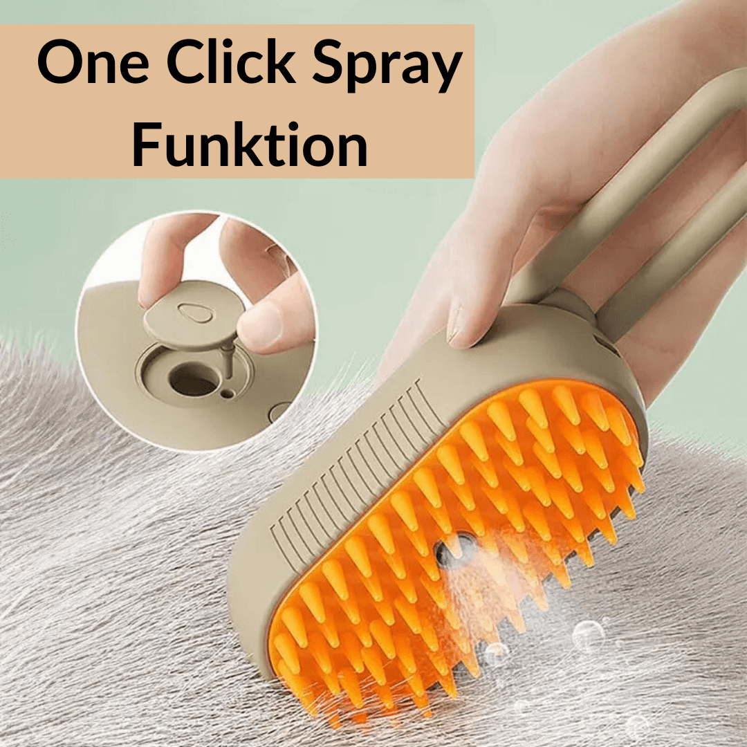 PawPolish - Dog Hair Steam Brush | Grooming Tool - Effective for Shedding